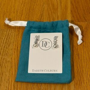 Dareth Colburn Silver and Pearl Drop Earrings